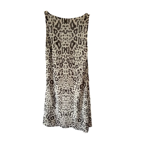 Guess Leopard Print Mini Dress Sleeveless Bodycon Stretch Size S Artsy Y2K - Picture 4 of 5